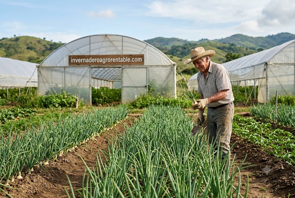 cultivo de cebolla amarilla